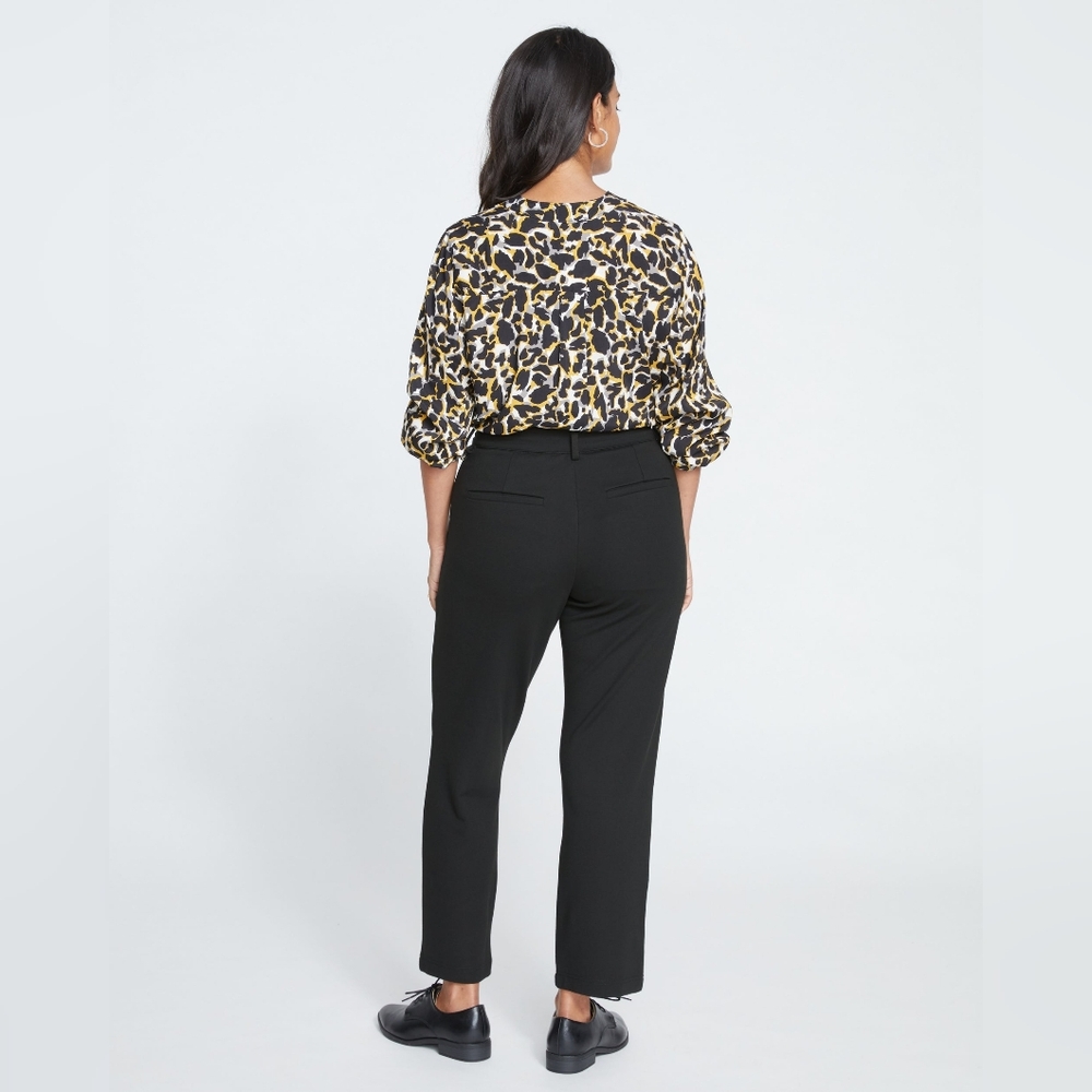 Universal Standard Cigarette Ponte Black Dress Pants - Picture 4 of 13